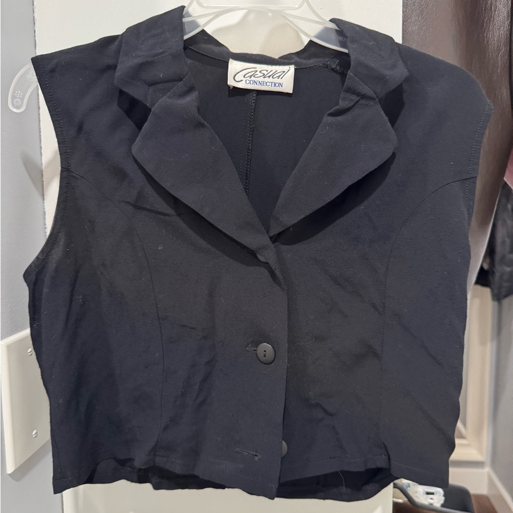 Casual Corner Elegant Black Vest